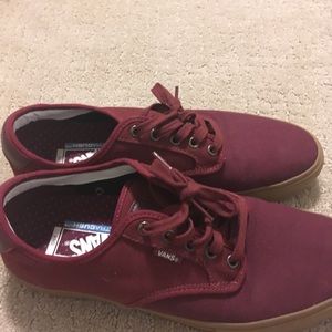 Red vans skate shoe